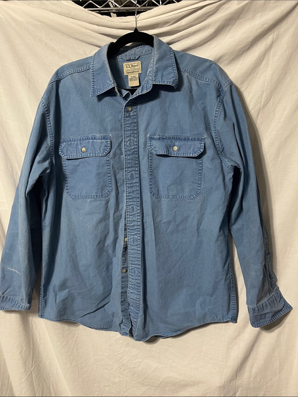 L.L. Bean Light Blue Denim Work Shirt